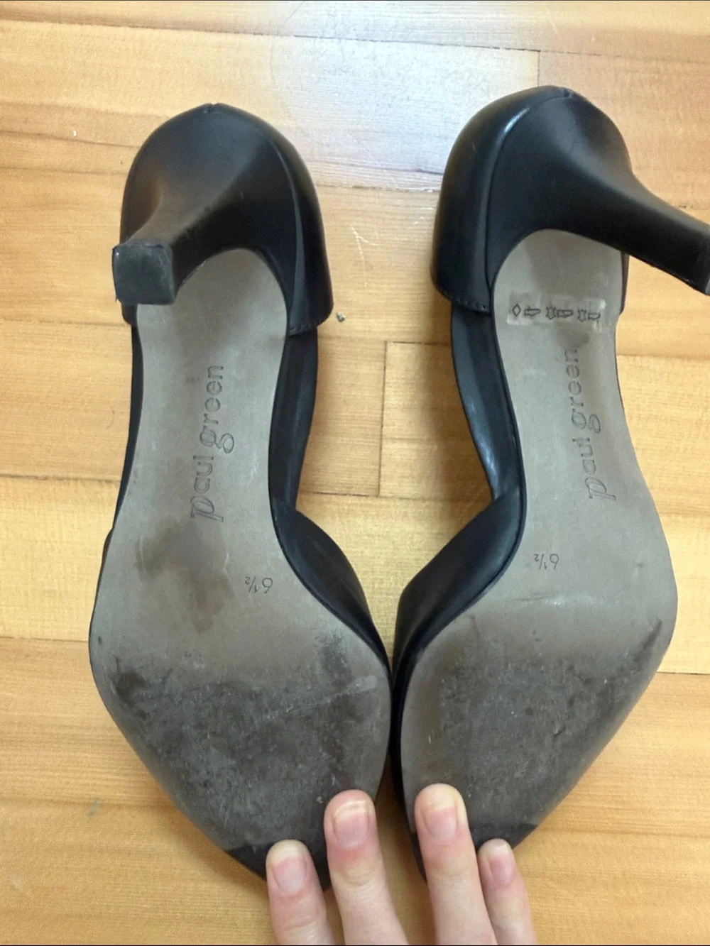 Paul Green Black Pointed Pumps 6 1/2UK (US 9)